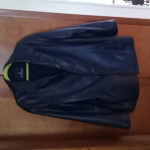 EUC London Fog Winter Leather Coat Size Medium